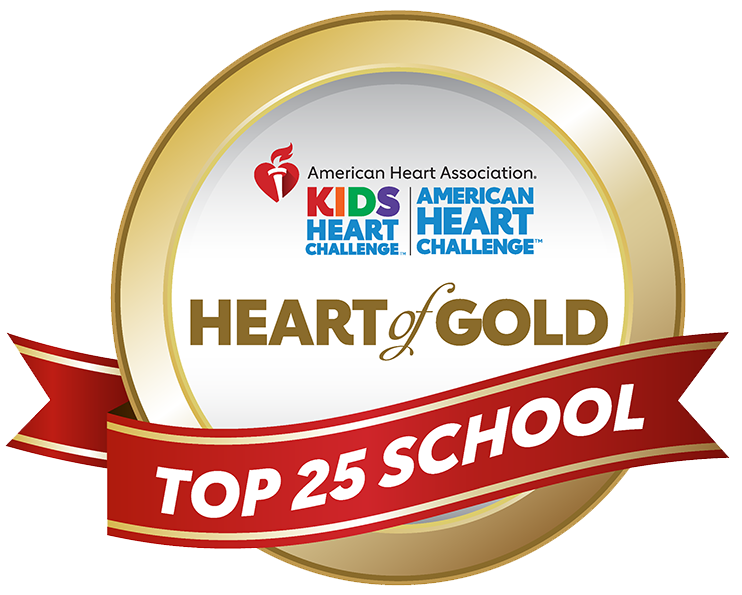 American Heart Association Top 25 School Heart of Gold Winner